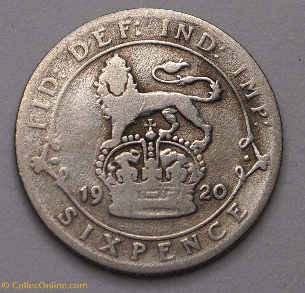 monnaies monde royaume uni 6 pence 1920