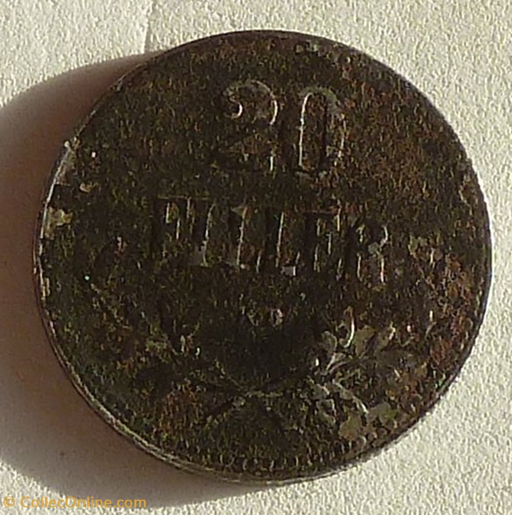 20 Filler - 1917 KB monnaies monde hongrie 20 filler 1917 kb