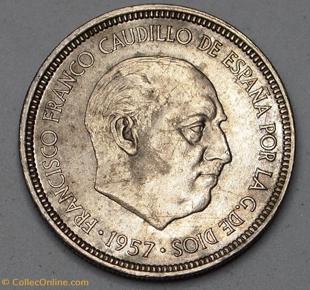 5 Pesetas - 1973 monnaies monde espagne 5 pesetas 1973