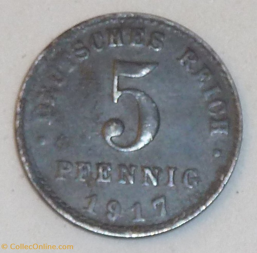 5 Pfennig - 1917 A monnaies monde allemagne 5 pfennig 1917 a
