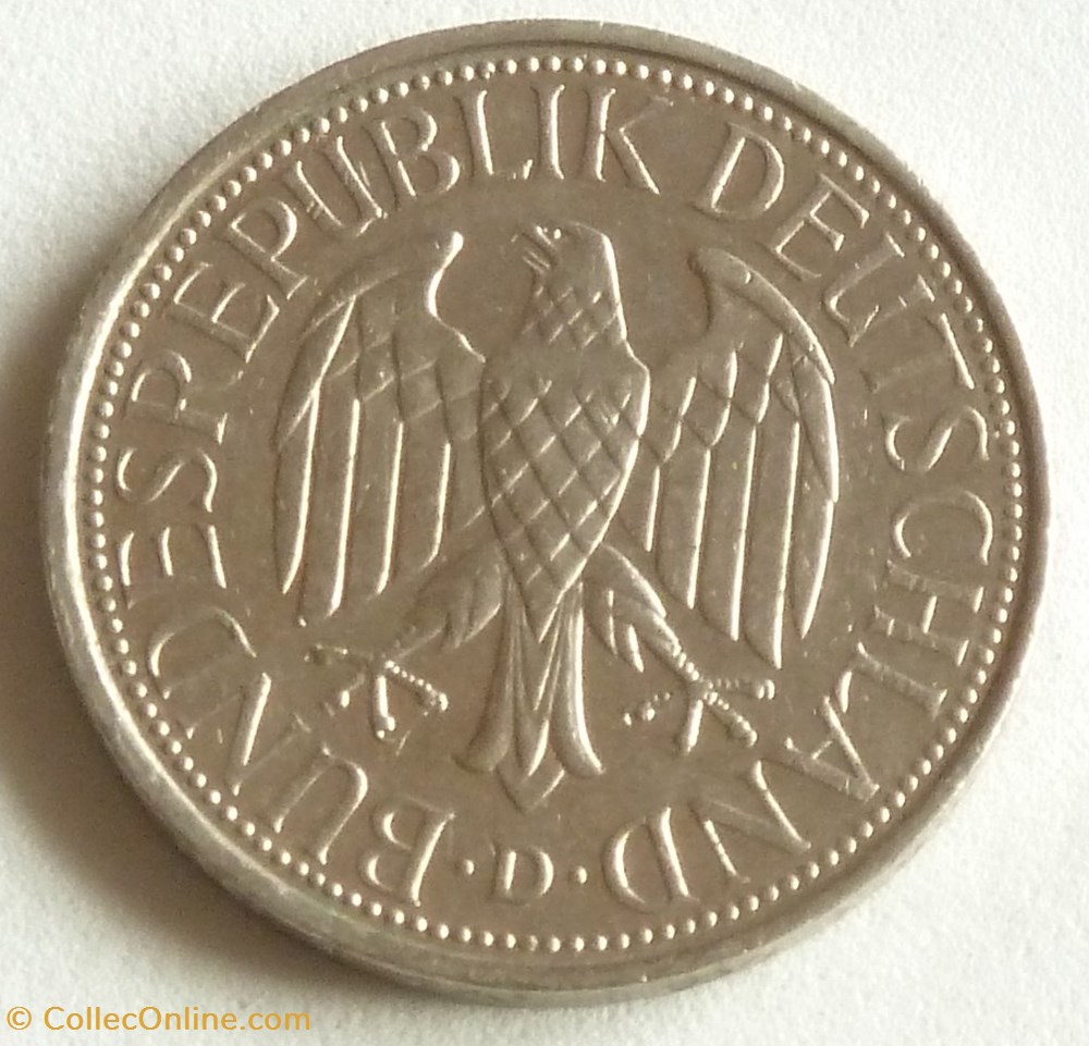 1 Mark - 1991 D monnaies monde allemagne 1 mark 1991 d