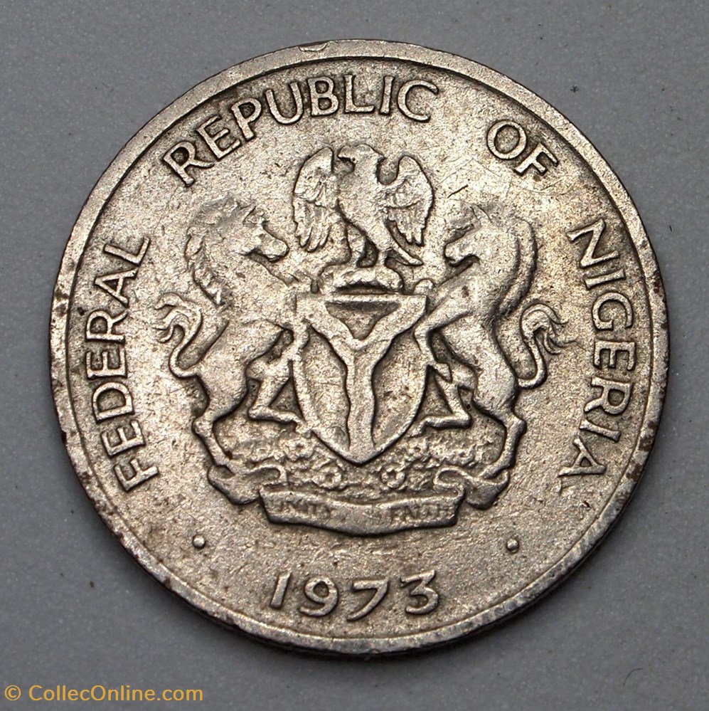 5 Kobo - 1973 monnaies monde nigeria 5 kobo 1973