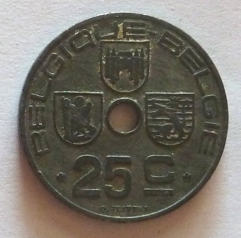 25 Centimes - 1942 monnaies monde belgique 25 centimes 1942