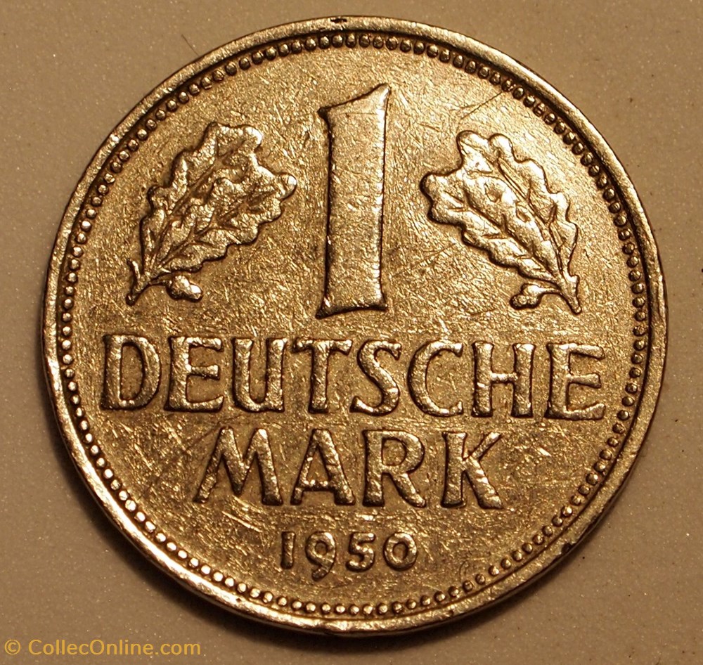 1 Mark - 1950 G monnaies monde allemagne 1 mark 1950 g