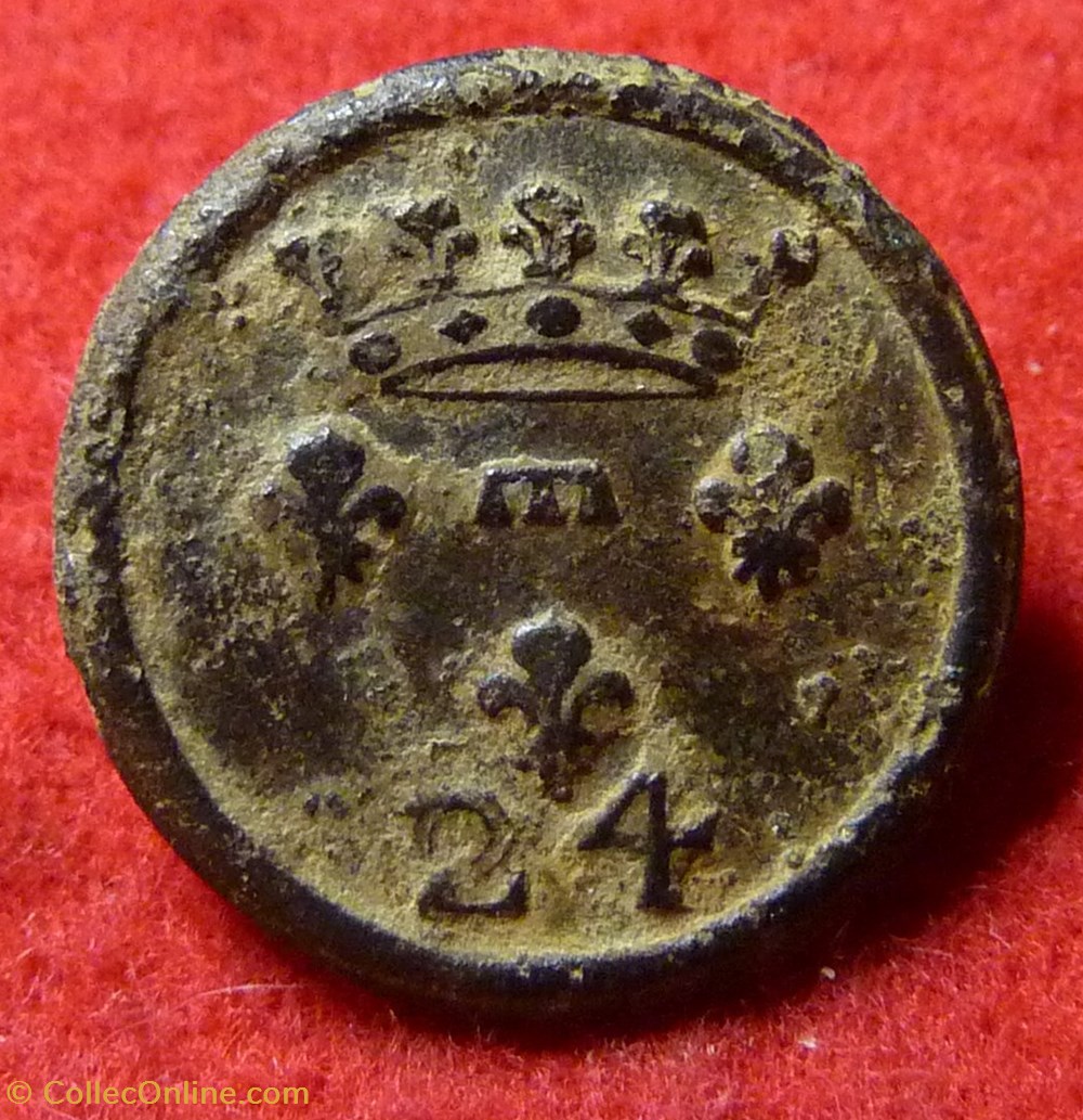 24 ème Régiment de Cavalerie - 1776/1791 vetements et accessoires boutons militaires 24 eme regiment de cavalerie 1776 1791