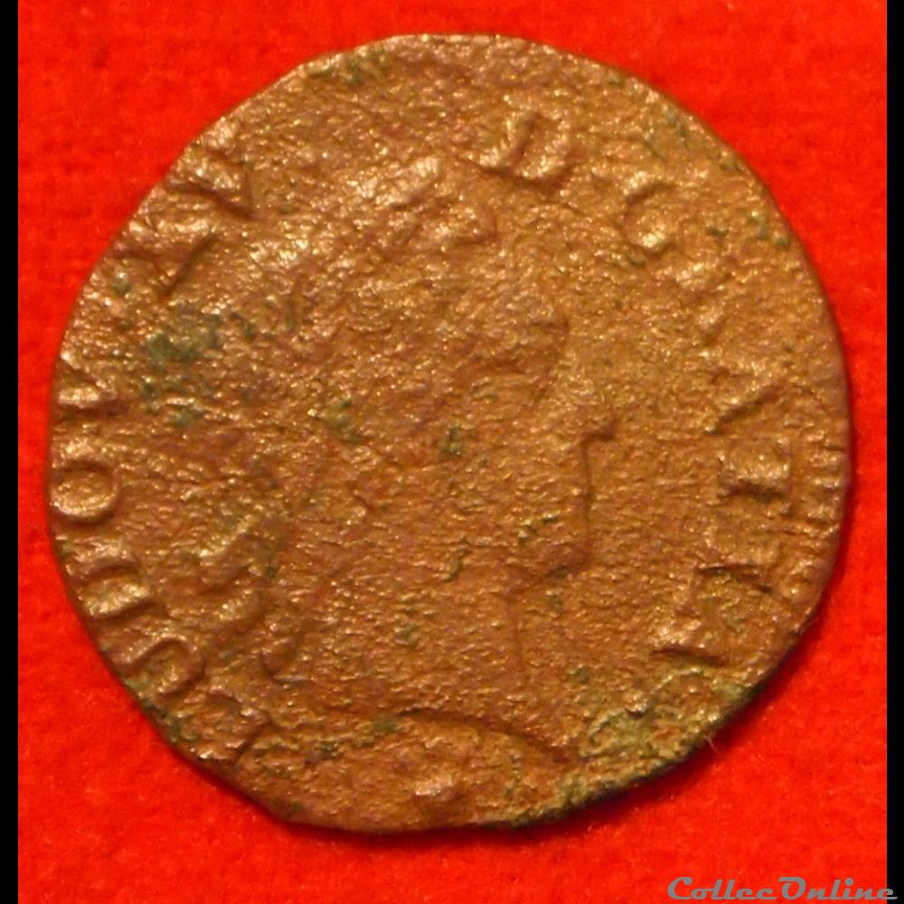 monnaies europe medievale france royales louis xv liard 1769 reims