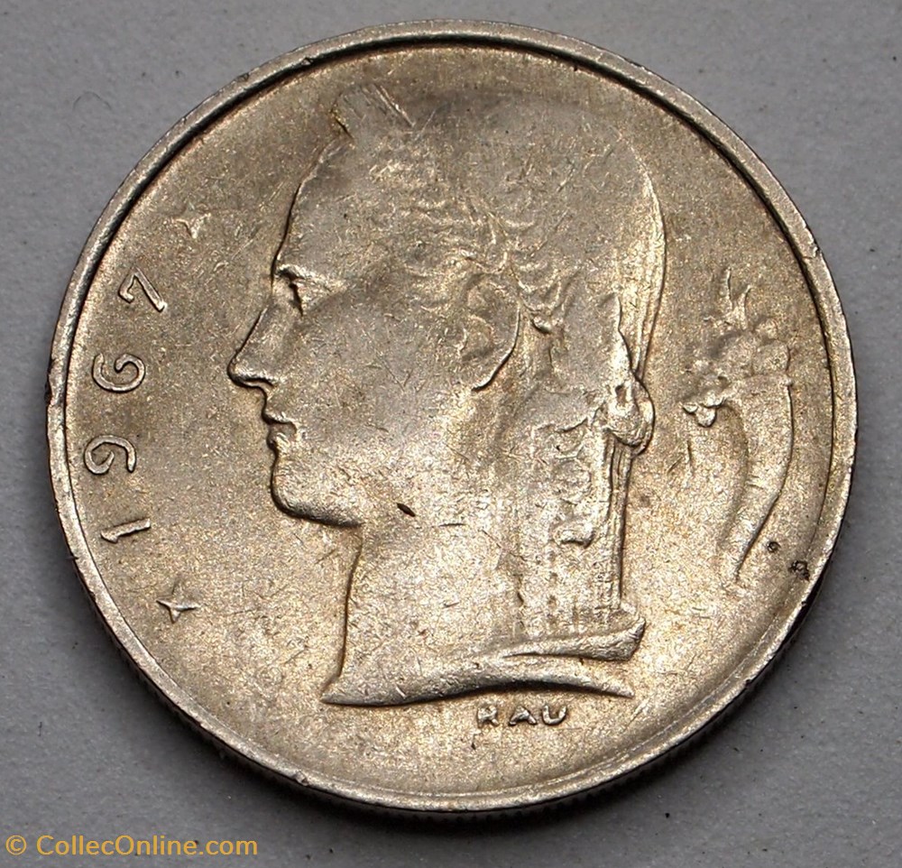 1 Franc - 1967 monnaies monde belgique 1 franc 1967
