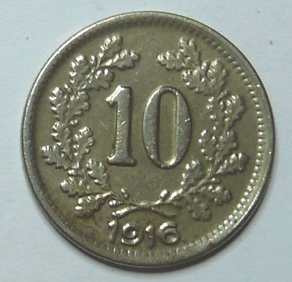 10 Heller - 1916 monnaies monde autriche 10 heller 1916