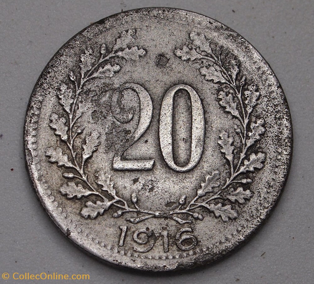 20 Heller - 1916 monnaie monde autriche 20 heller 1916