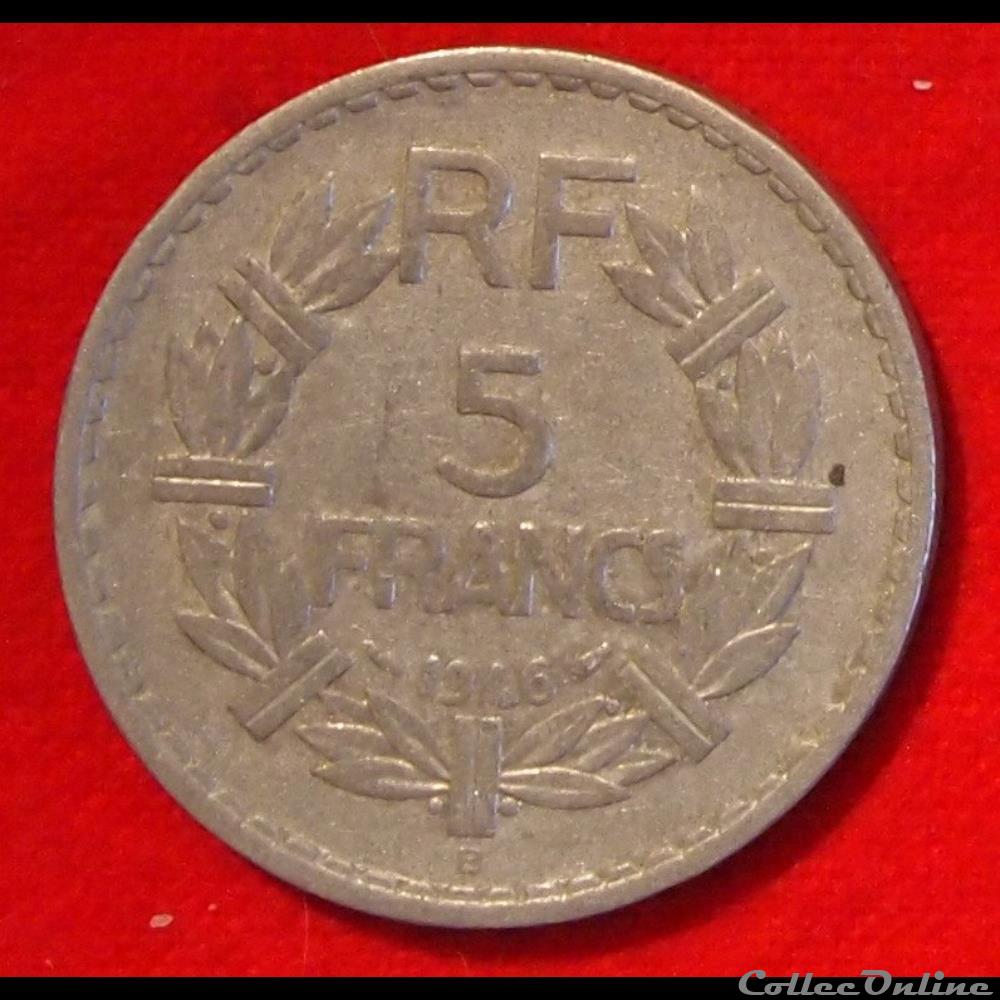 Lavrillier - 5 Francs - 1946 B monnaies monde france lavrillier 5 francs 1946 b