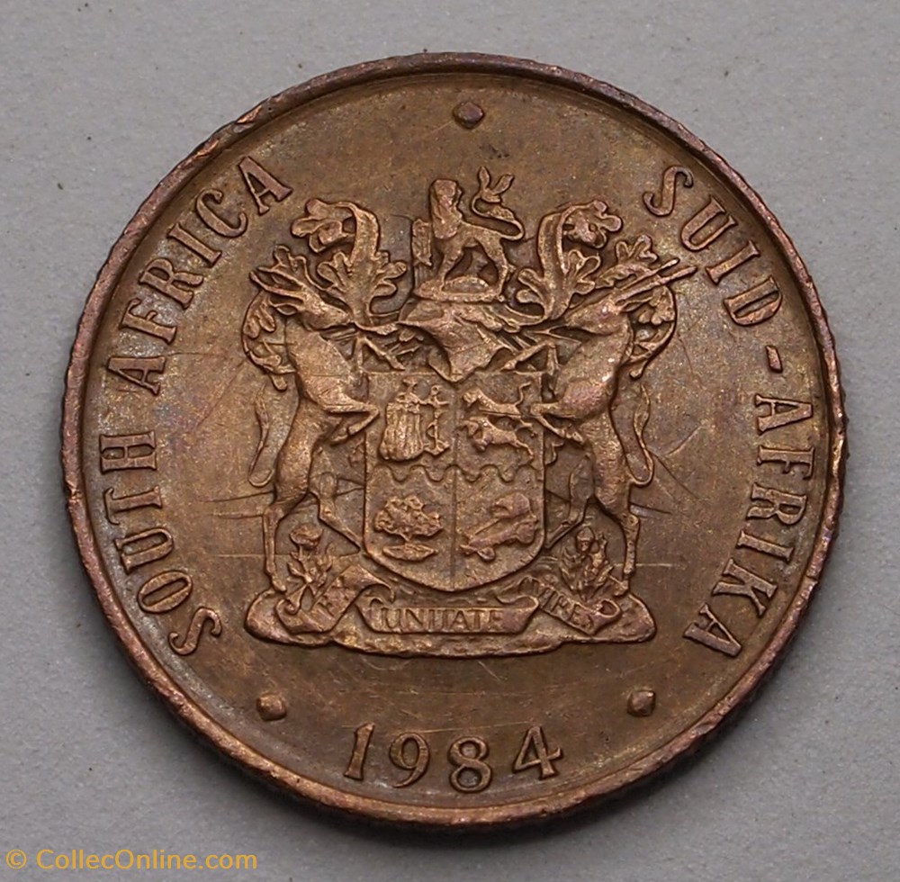 2 Cents - 1984 monnaie monde afrique du sud 2 cents 1984