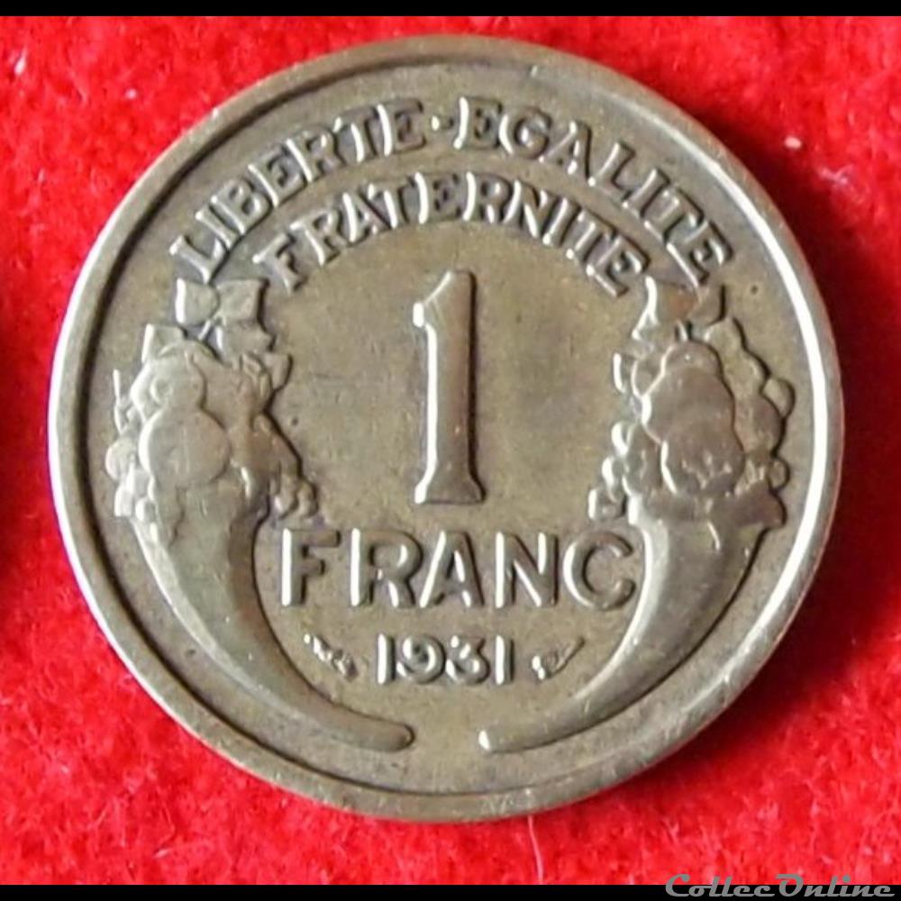 Morlon - 1 Franc - 1931 monnaies monde france morlon 1 franc 1931