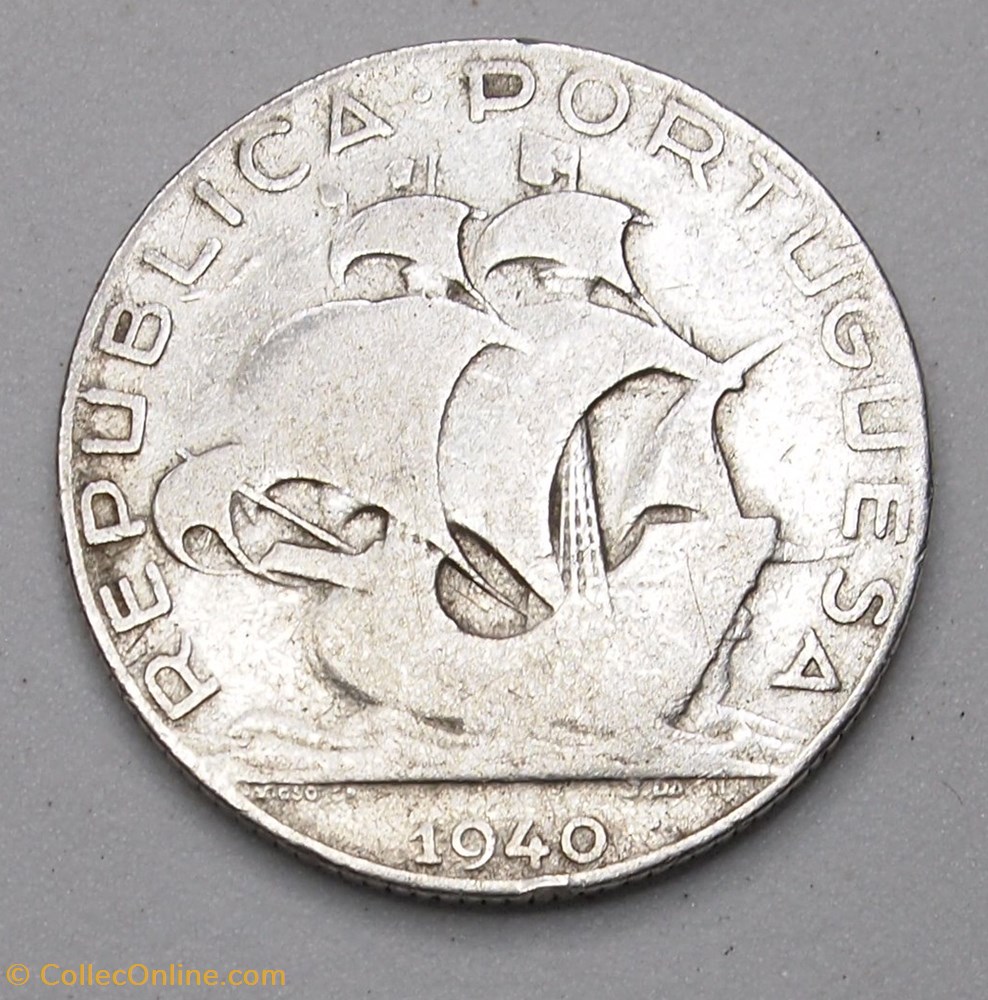 2 1/2 Escudos - 1940 monnaies monde portugal 2 1 2 escudos 1940