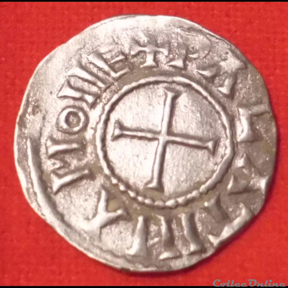 Denier de Charles II le Chauve - Le Palais monnaies europe medievale france carolingiennes denier de charles ii le chauve le palais