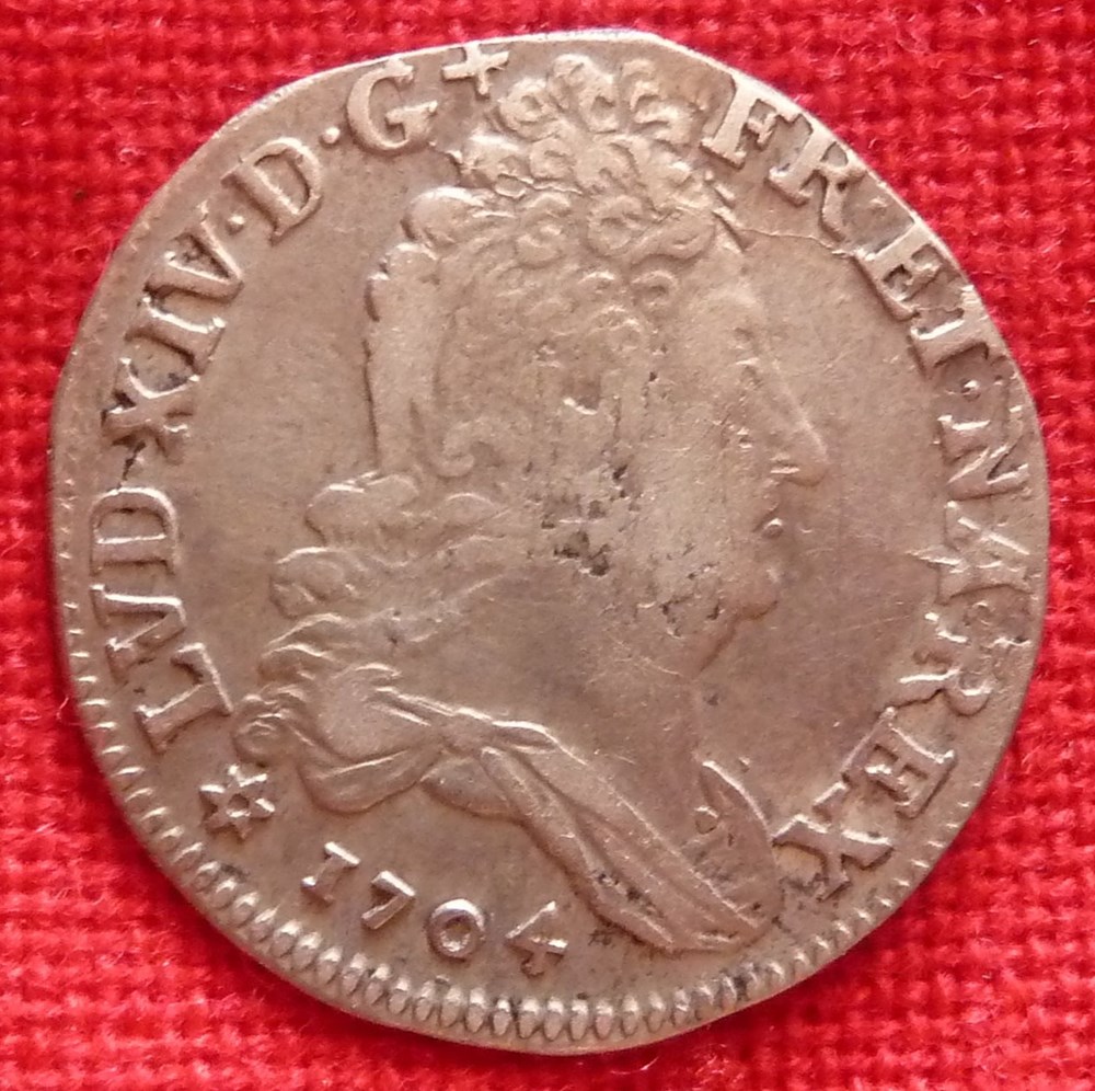 monnaies europe medievale france royales 10 sols au quatre couronnes 1704 strasbourg