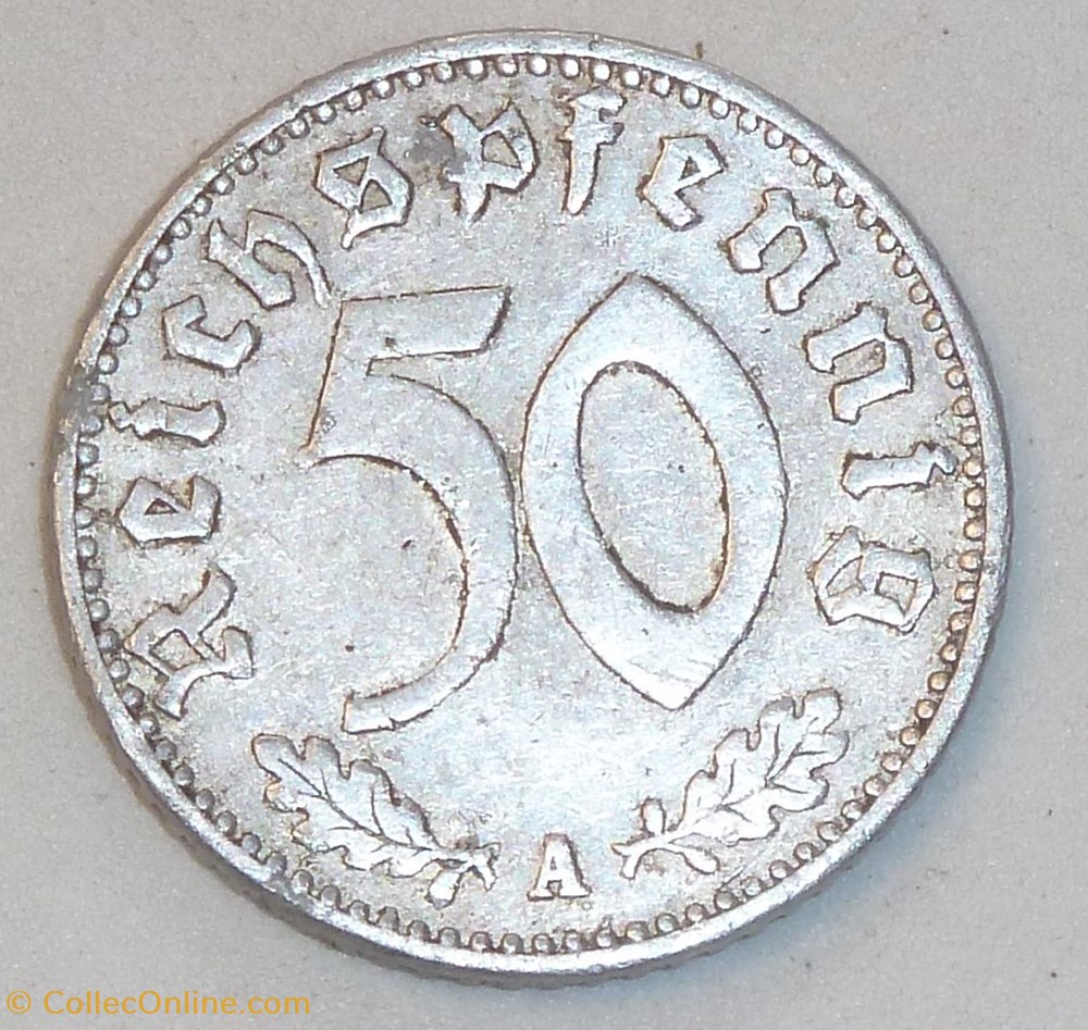 50 Pfennig - 1940 A monnaies monde allemagne 50 pfennig 1940 a