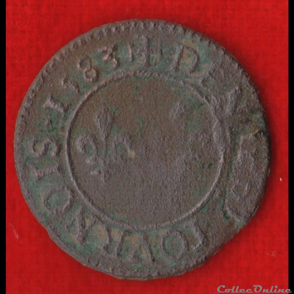 monnaies europe medievale a france royales denier tournois 1583