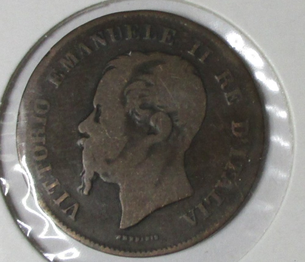 monnaies monde italie 5 centesimi 1861 m