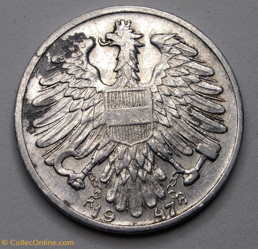 1 Schilling - 1947 monnaie monde autriche 1 schilling 1947