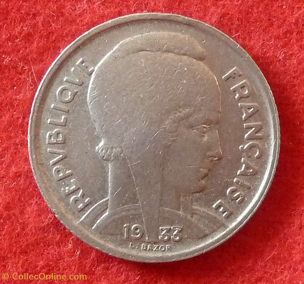 Bazor - 5 Francs - 1933 monnaies monde france bazor 5 francs 1933
