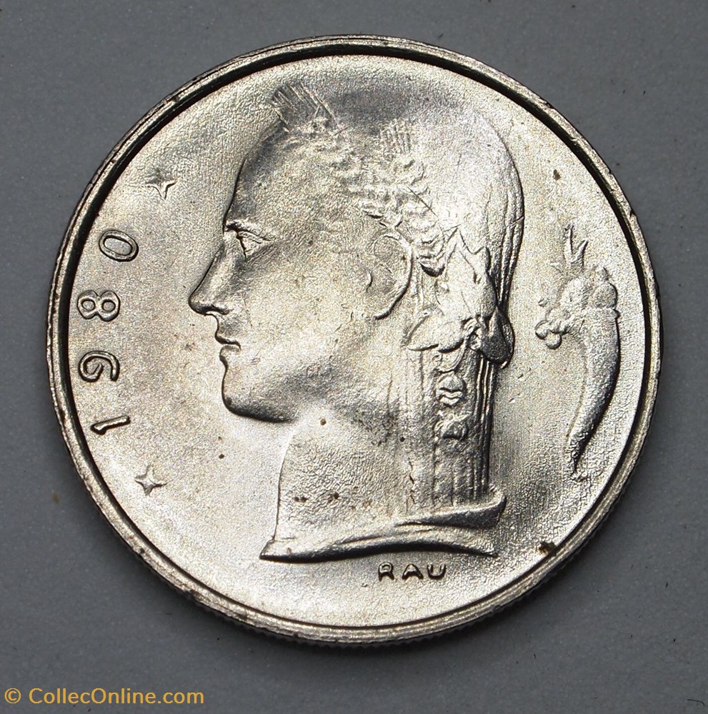 1 Franc - 1980 monnaies monde belgique 1 franc 1980