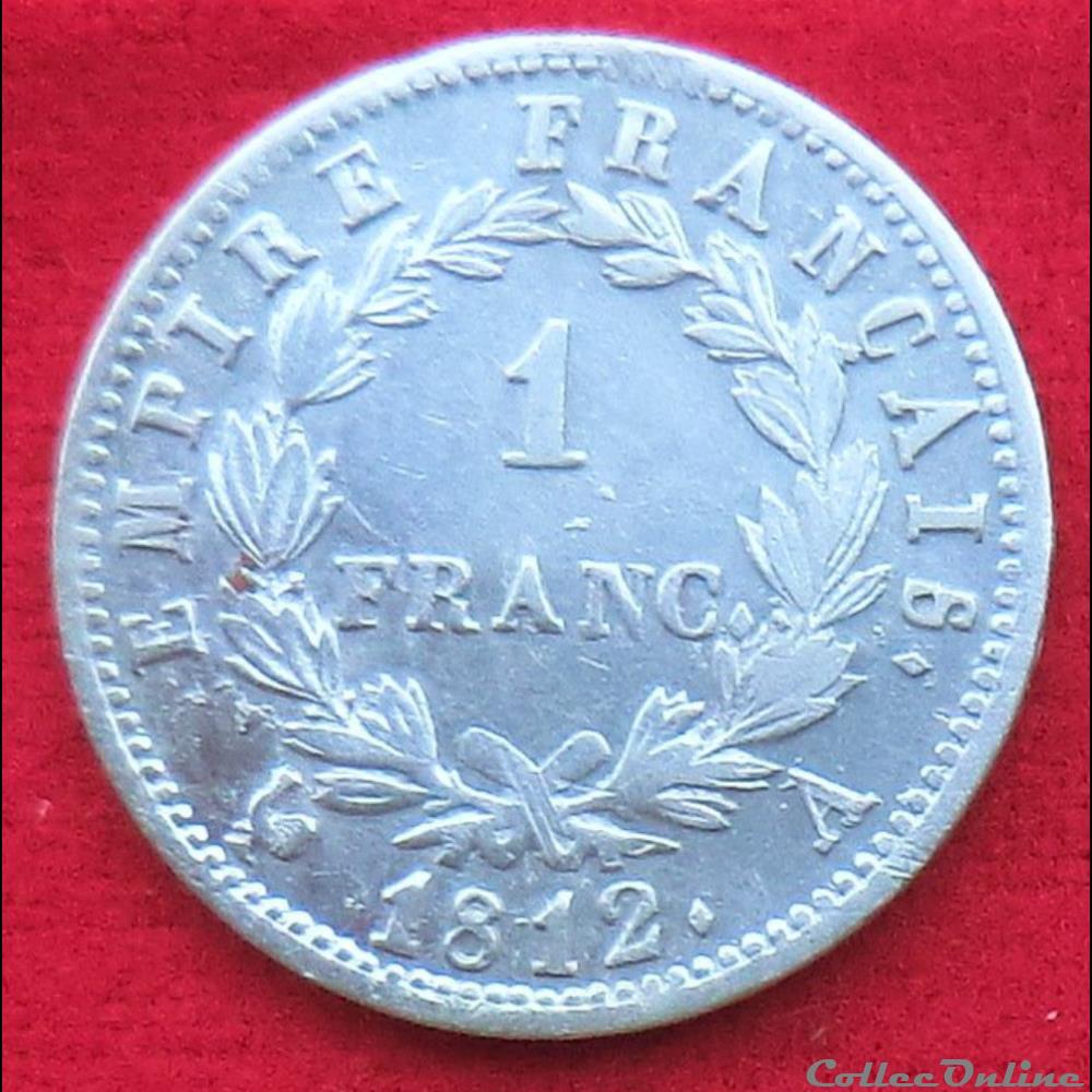 1 Franc - 1812 - Paris monnaies monde france 1 franc 1812 paris