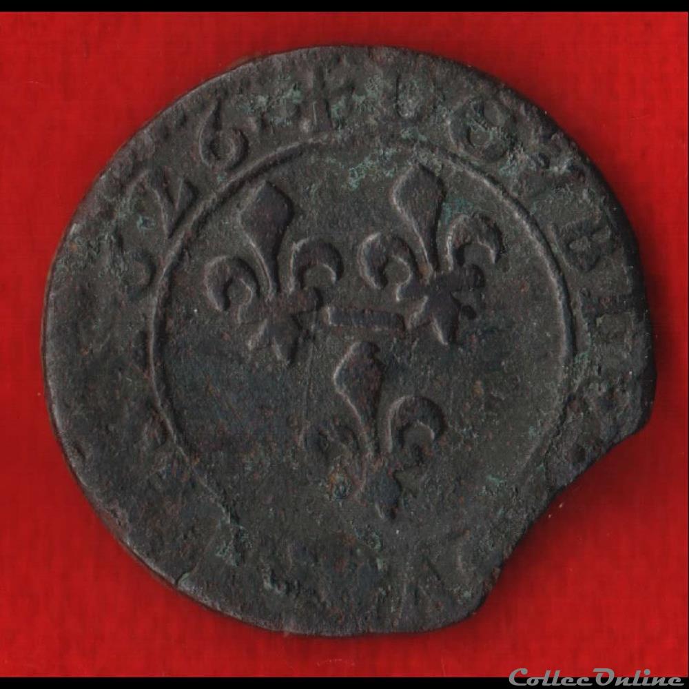 monnaies europe medievale france feodales principaute de dombes trevoux 1626 double tournois