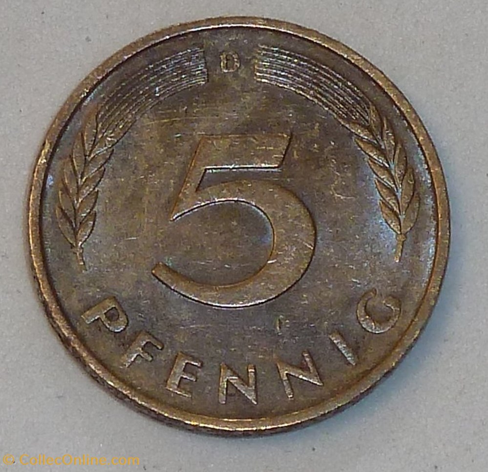 5 Pfennig - 1983 D monnaies monde allemagne 5 pfennig 1983 d