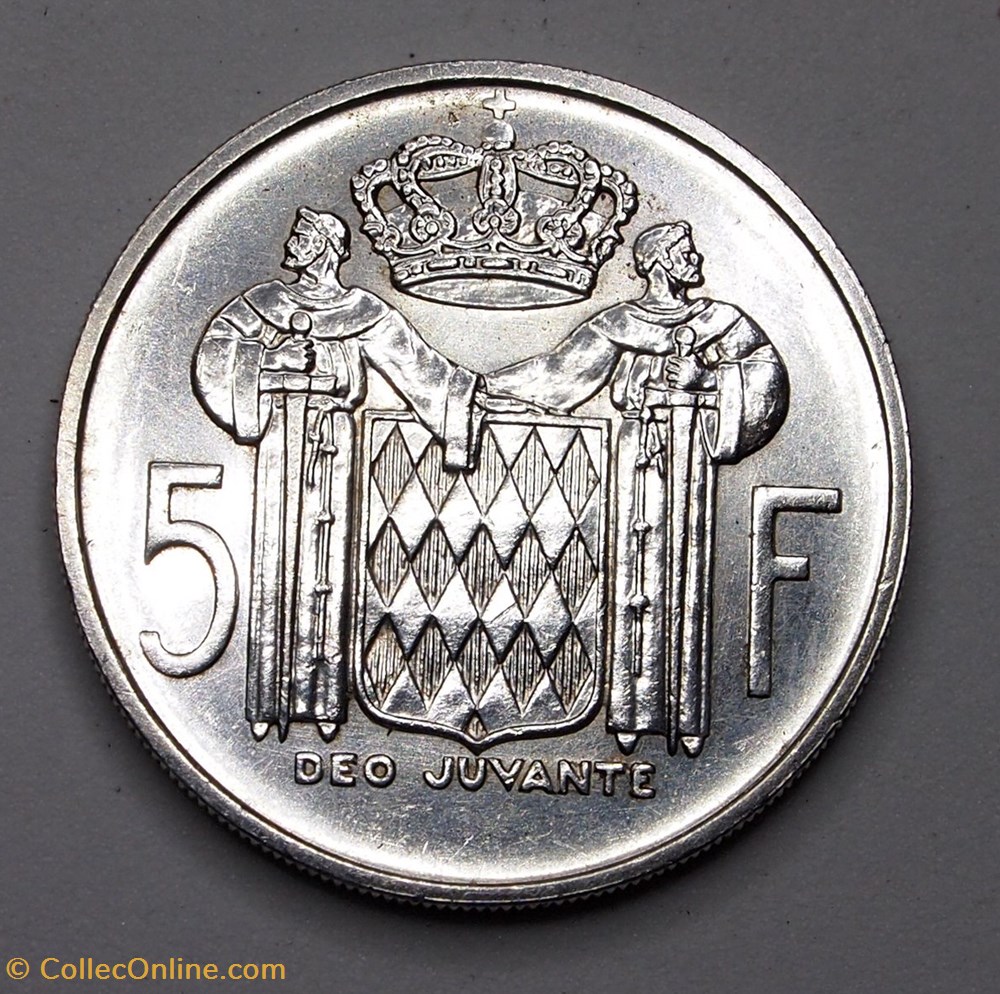 monnaie monde monaco 5 francs 1960