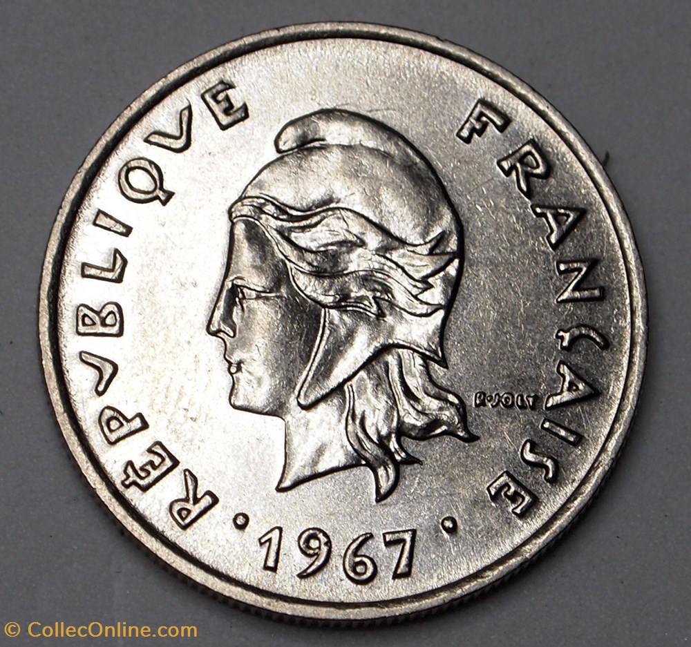 10 Francs - 1967 monnaies monde polynesie francaise 10 francs 1967
