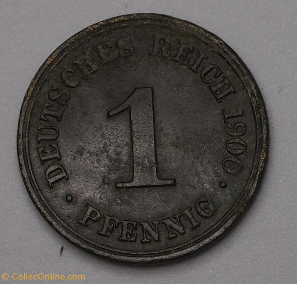 1 Pfennig - 1900 F monnaies monde allemagne 1 pfennig 1900 f