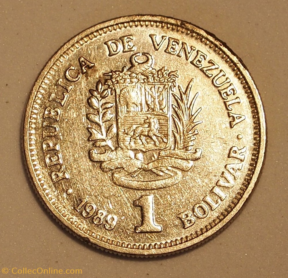 1 Bolivar - 1989 monnaies monde venezuela 1 bolivar 1989