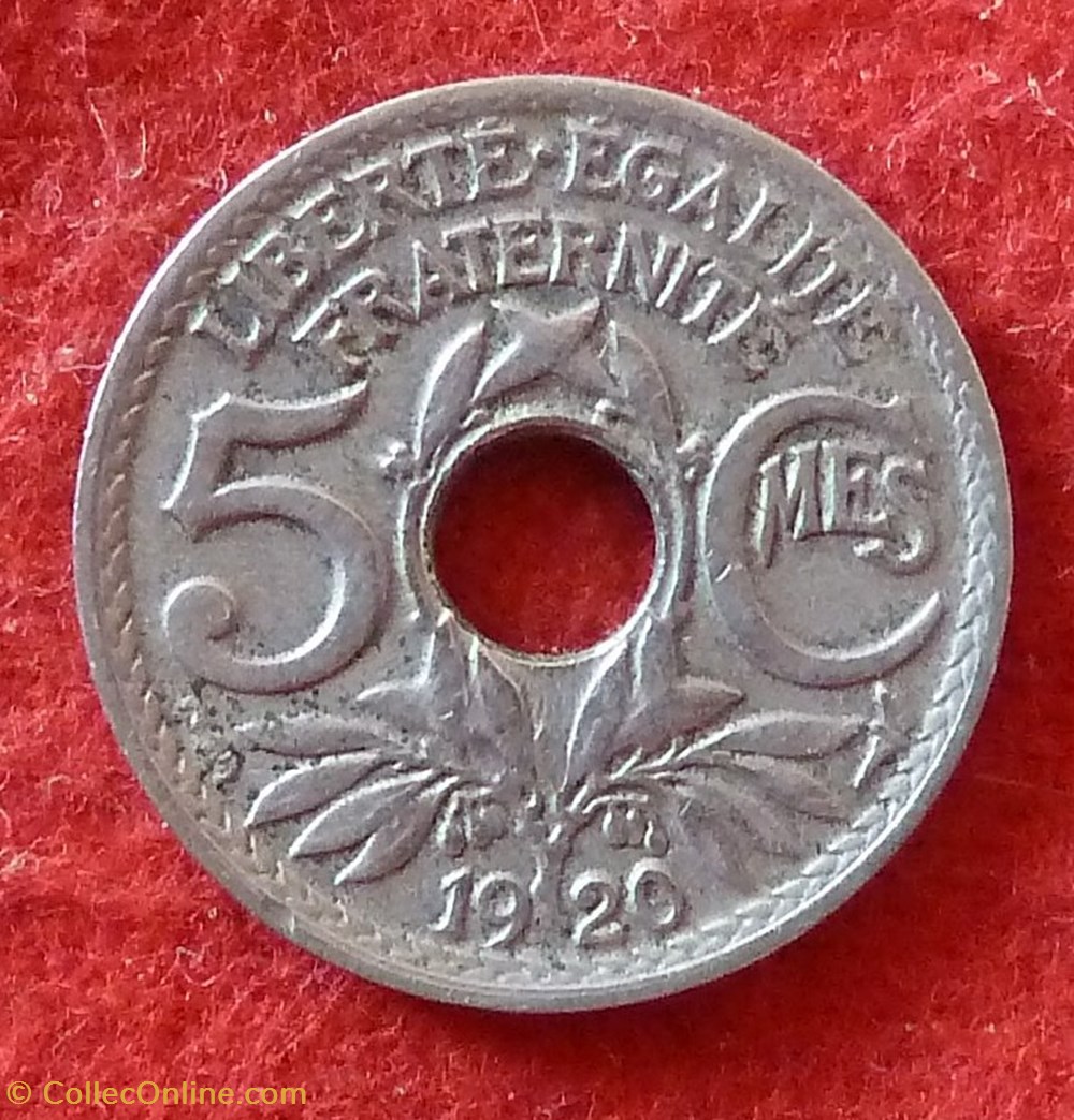 Lindauer - 5 Centimes - 1920 monnaies monde france lindauer 5 centimes 1920