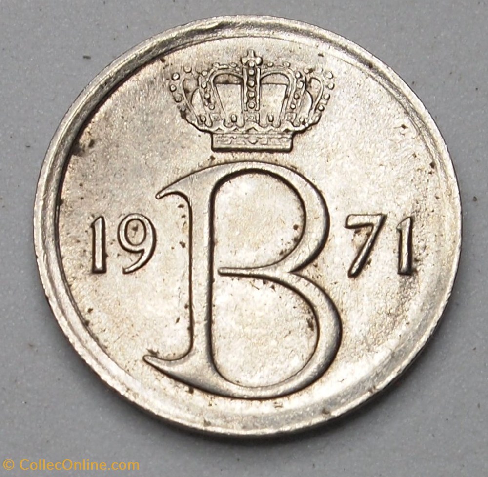 monnaies monde belgique 25 centimes 1971