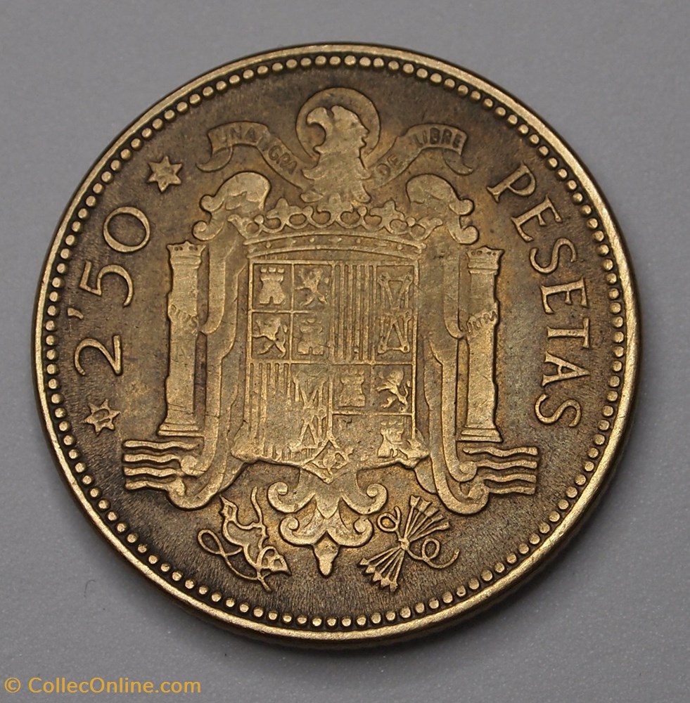 2 1/2 Pesetas - 1956 monnaie monde espagne 2 1 2 pesetas 1956