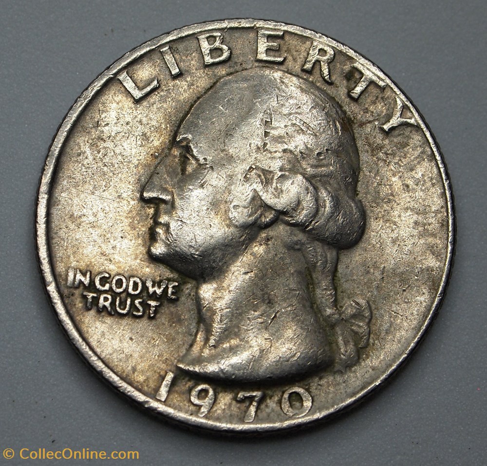 1/4 dollar ( 25 cents ) - 1970 monnaie monde etat uni 1 4 dollar 25 cents 1970