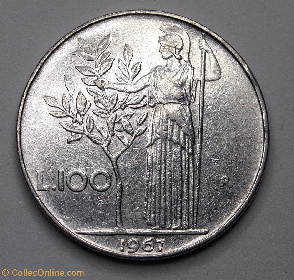 100 Lires - 1967 R monnaies monde italie 100 lires 1967 r