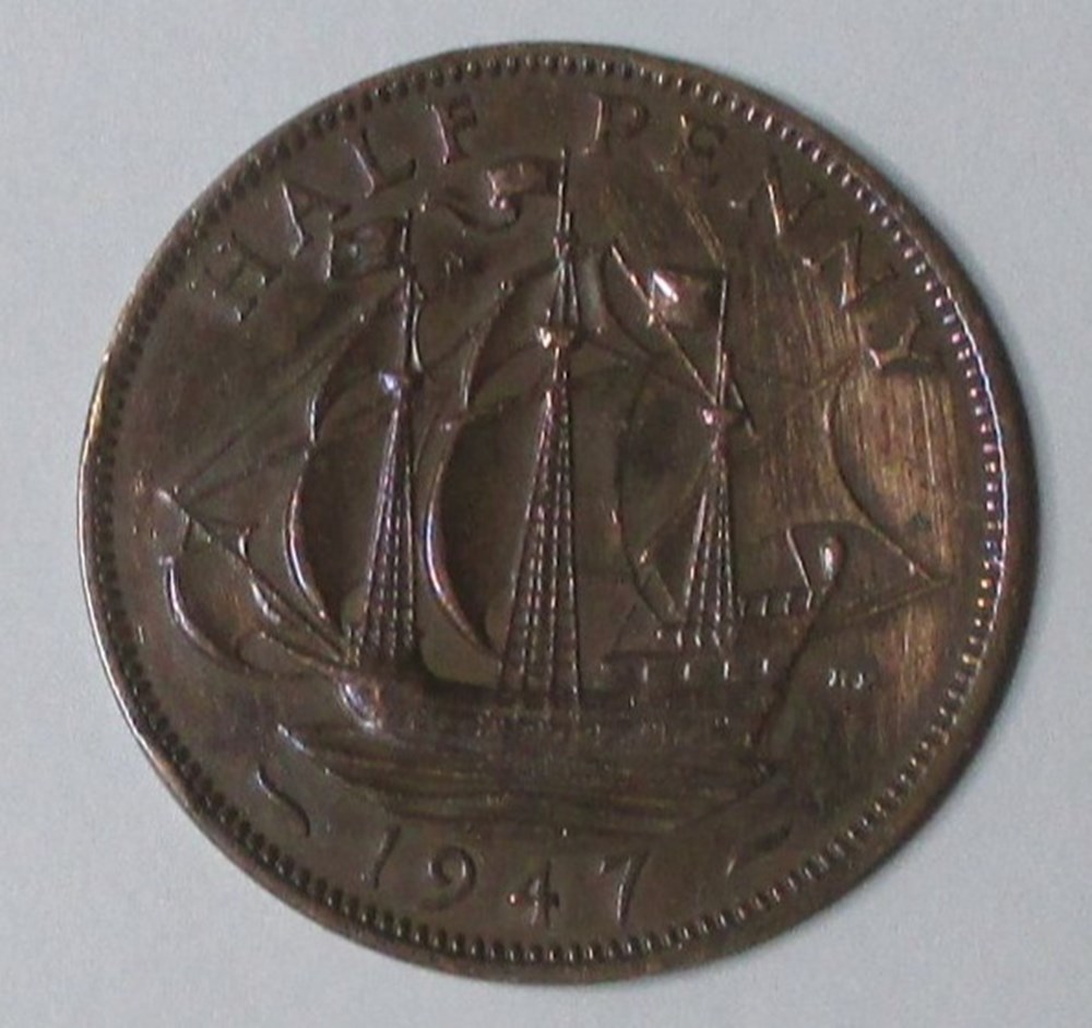1/2 Penny - 1947 monnaies monde royaume uni 1 2 penny 1947
