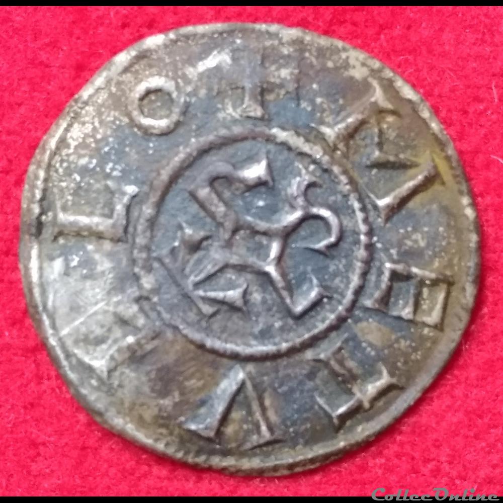 Denier de Charles II le Chauve - Melle monnaies europe medievale france carolingiennes denier de charles ii le chauve melle