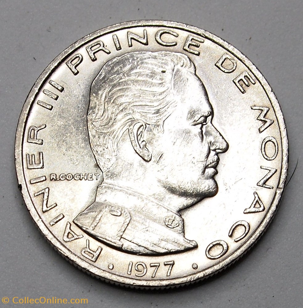 1 Franc - 1977 monnaie monde monaco 1 franc 1977
