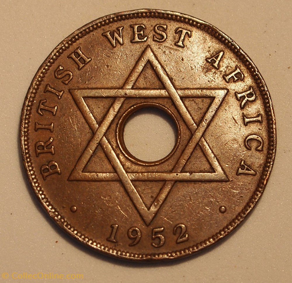 1 penny - 1952 monnaies monde afrique occidentale britannique 1 penny 1952