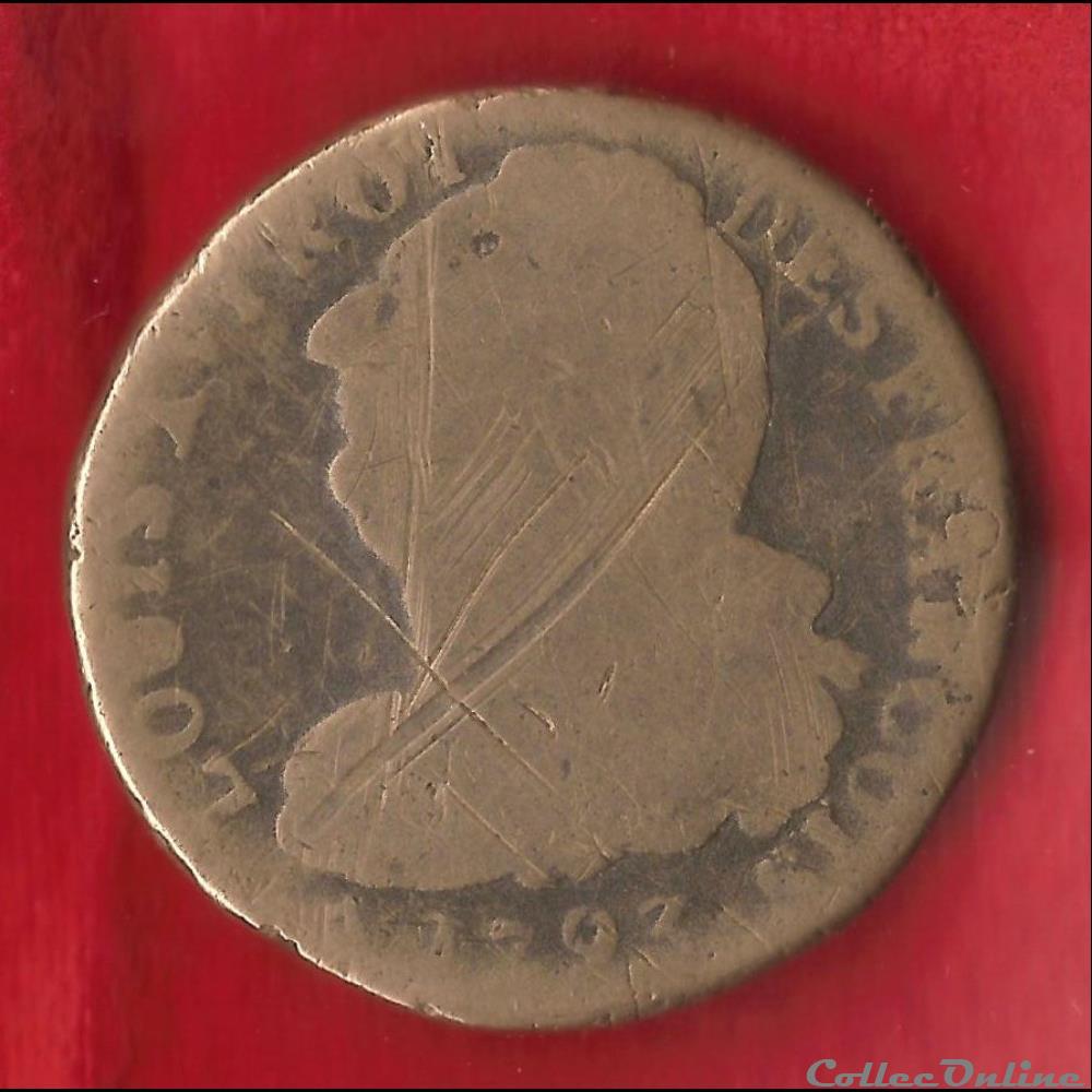 monnaies europe medievale france royales 2 sols 1793 orleans sans lettre atelier