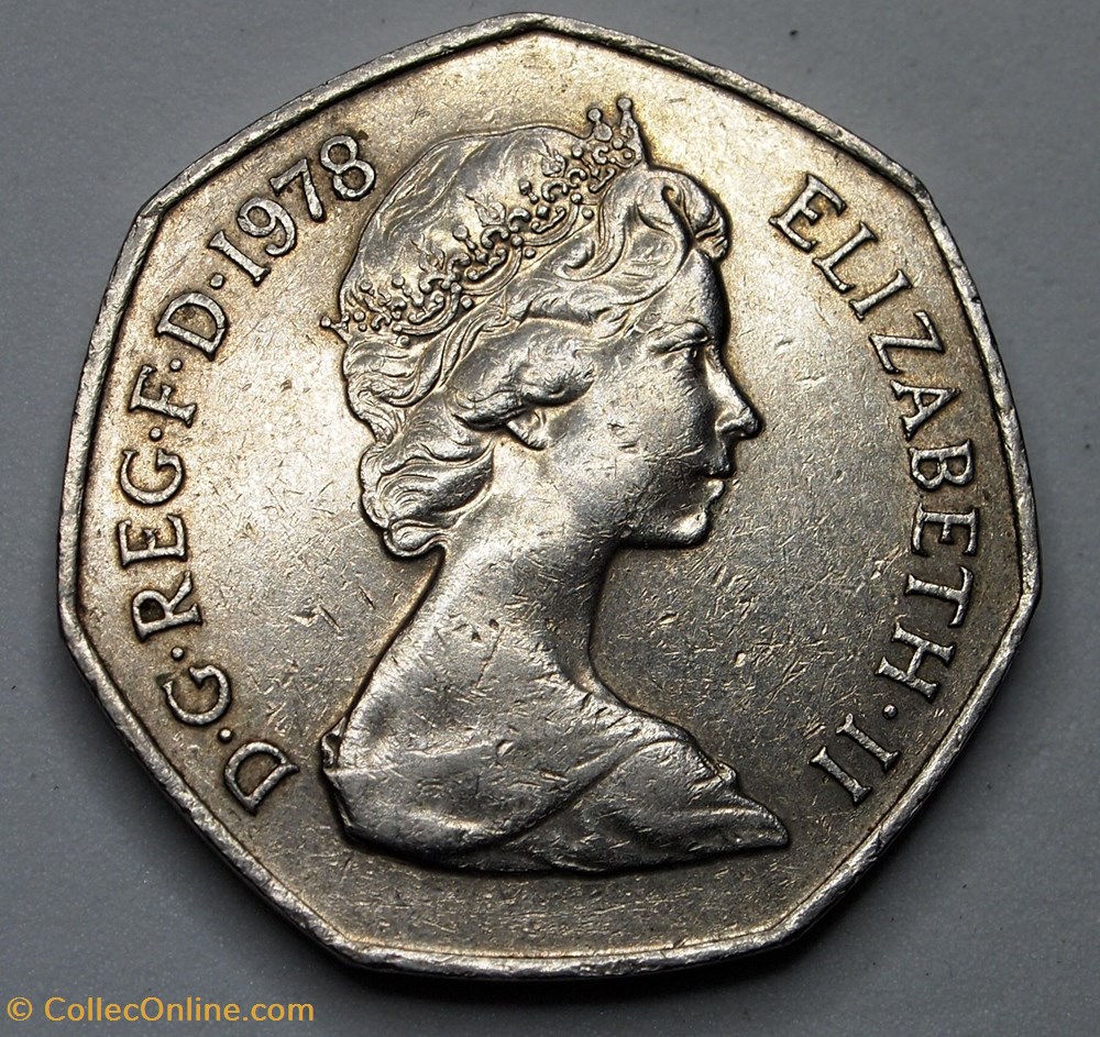 monnaies monde royaume uni 50 pence 1978
