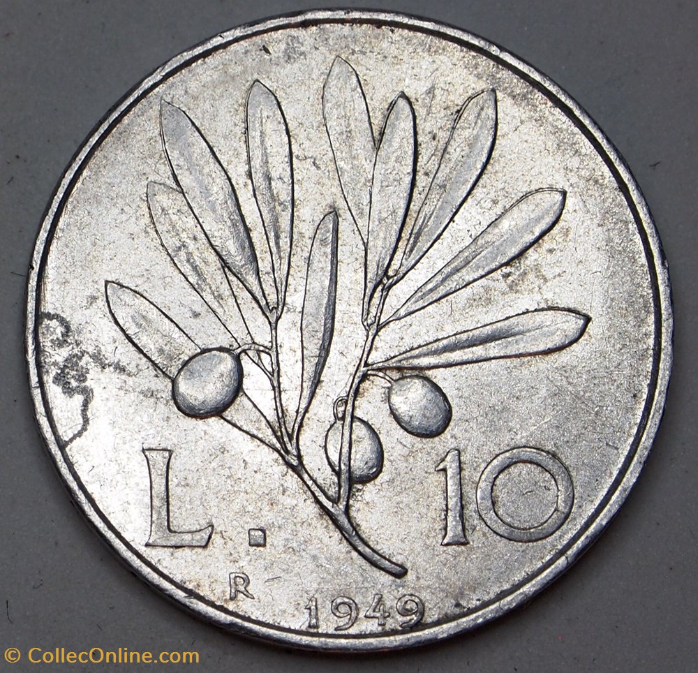 10 Lires - 1949 R monnaies monde italie 10 lires 1949 r