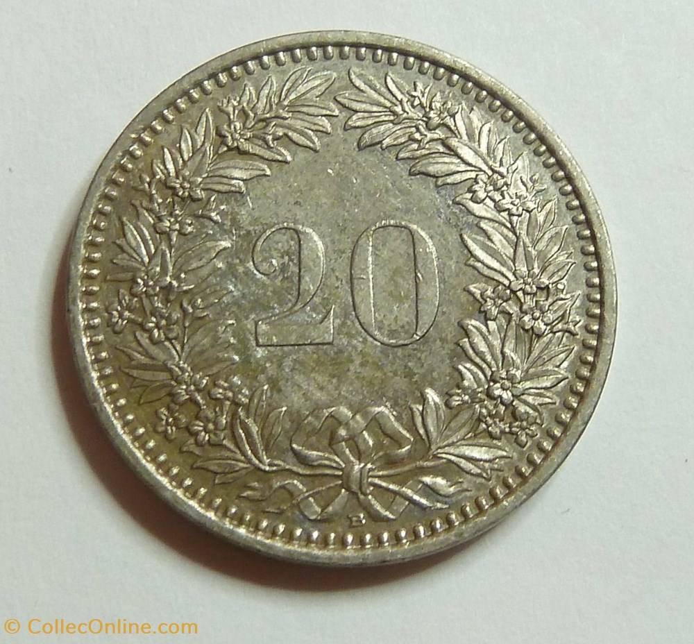 monnaies monde suisse 20 centimes 2007 b