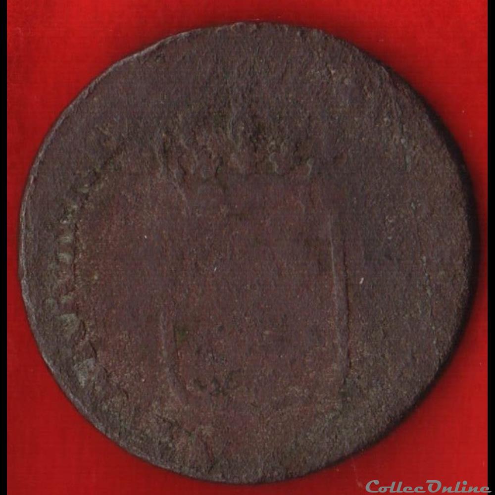 monnaies europe medievale a france royales 1 sol 1791 rouen