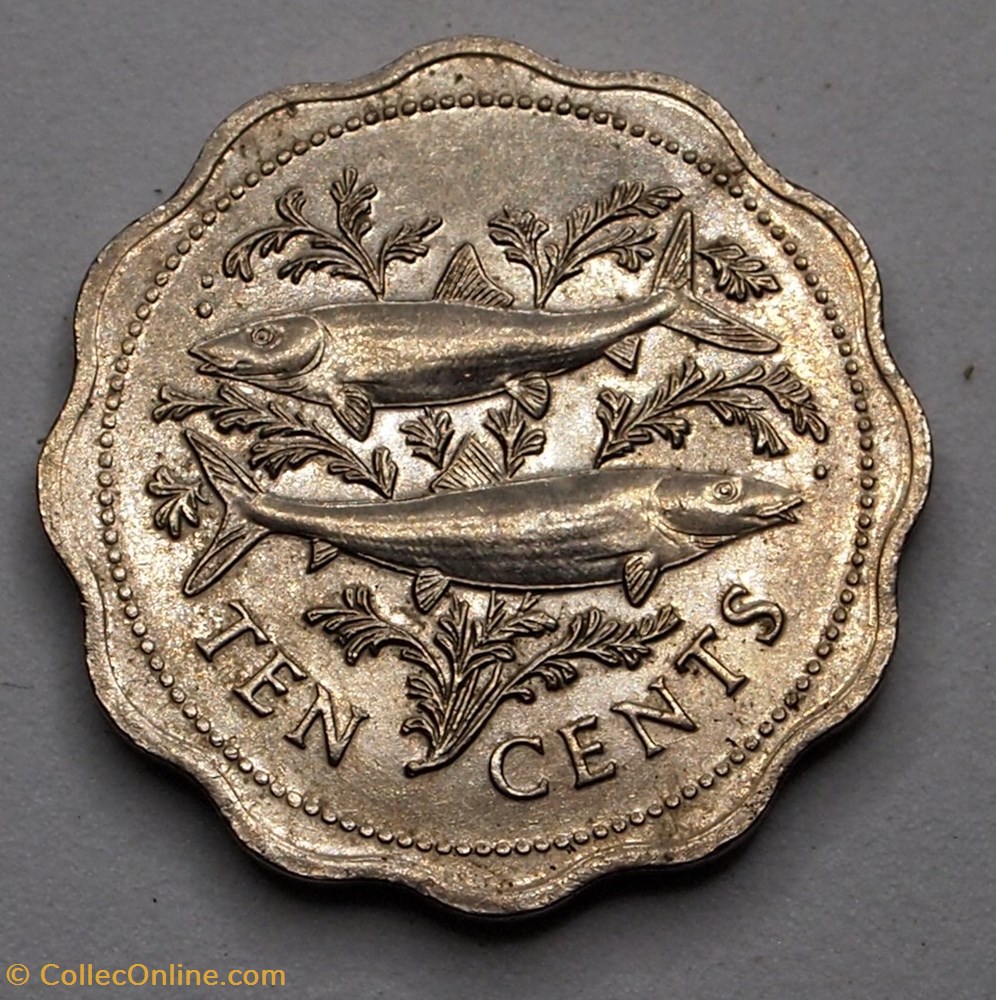 10 Cents - 1975 monnaies monde bahamas 10 cents 1975