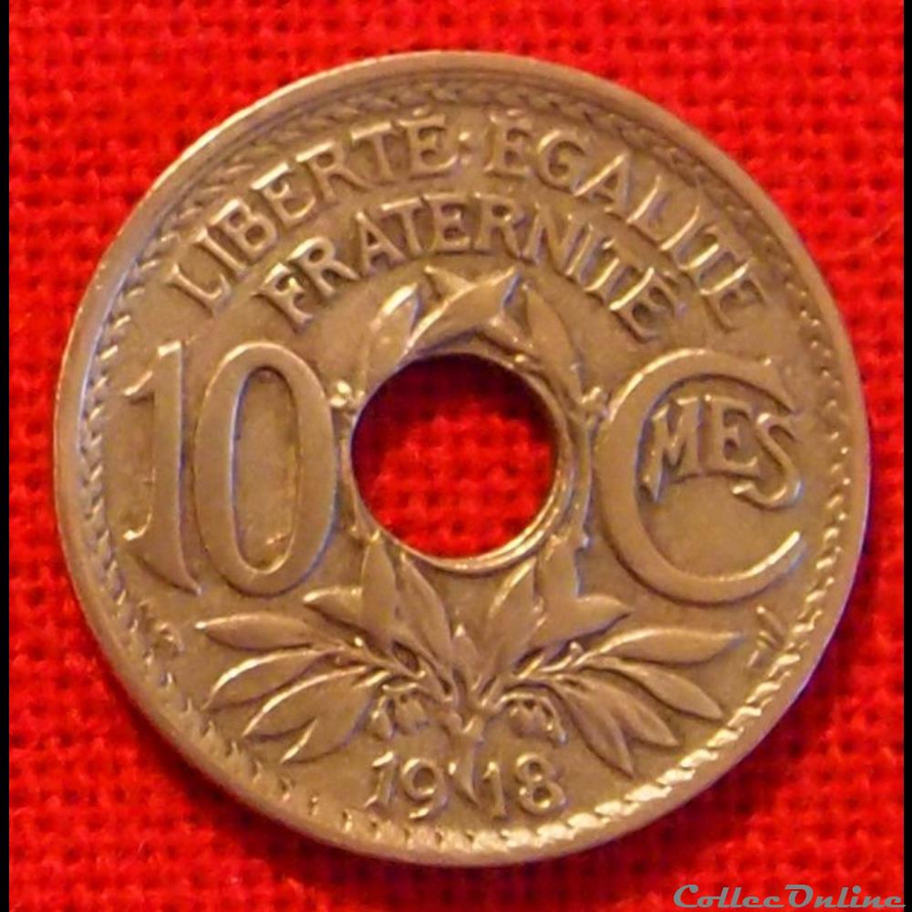 Lindauer - 10 Centimes - 1918 monnaies monde france lindauer 10 centimes 1918