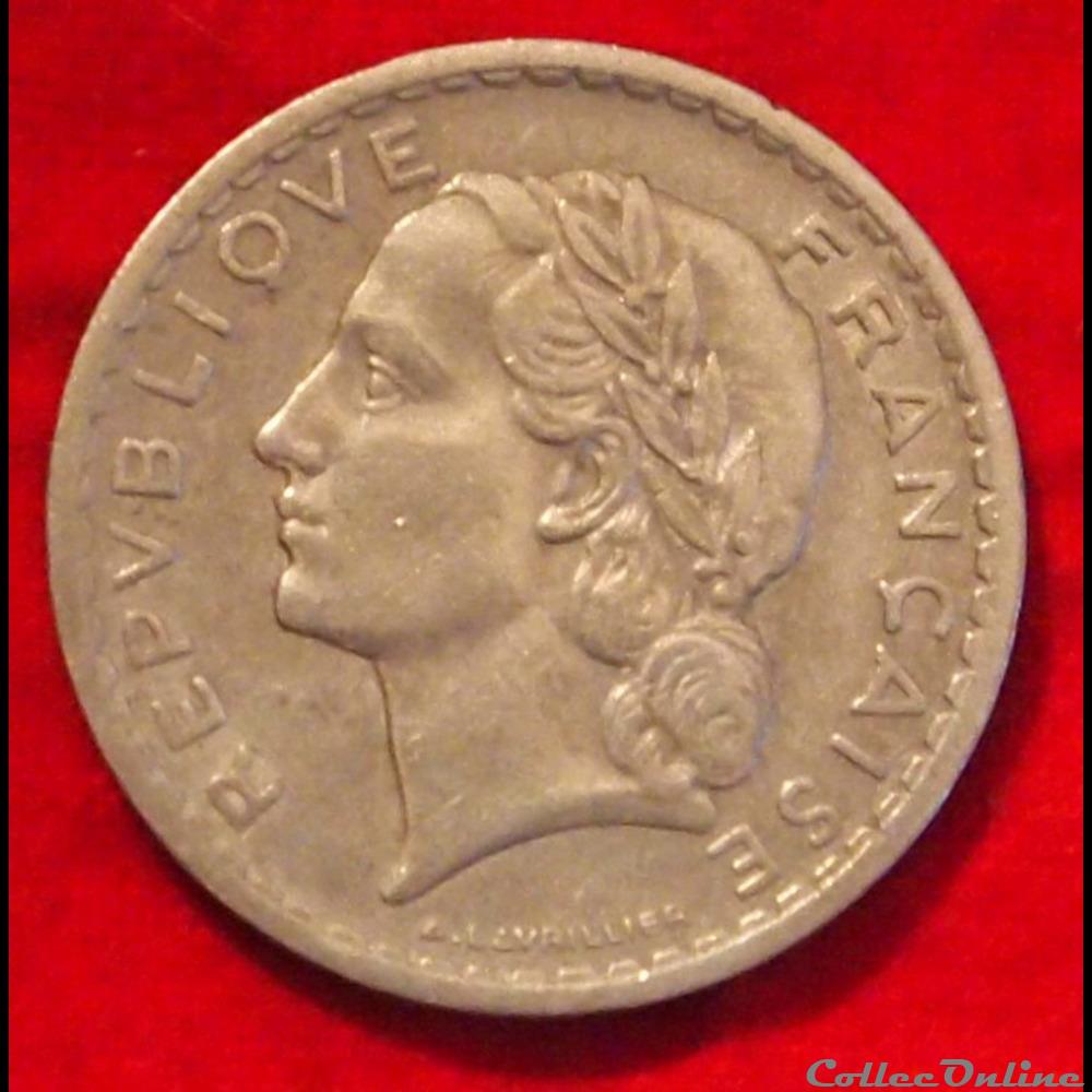 monnaies monde france lavrillier 5 francs 1947