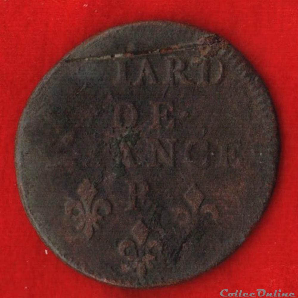 Liard de France - 1656 - Dijon monnaies europe medievale royales liard de france 1656 dijon